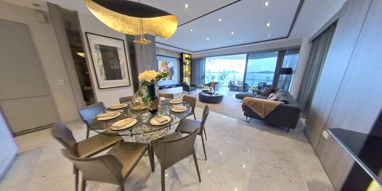 Dining and living area
