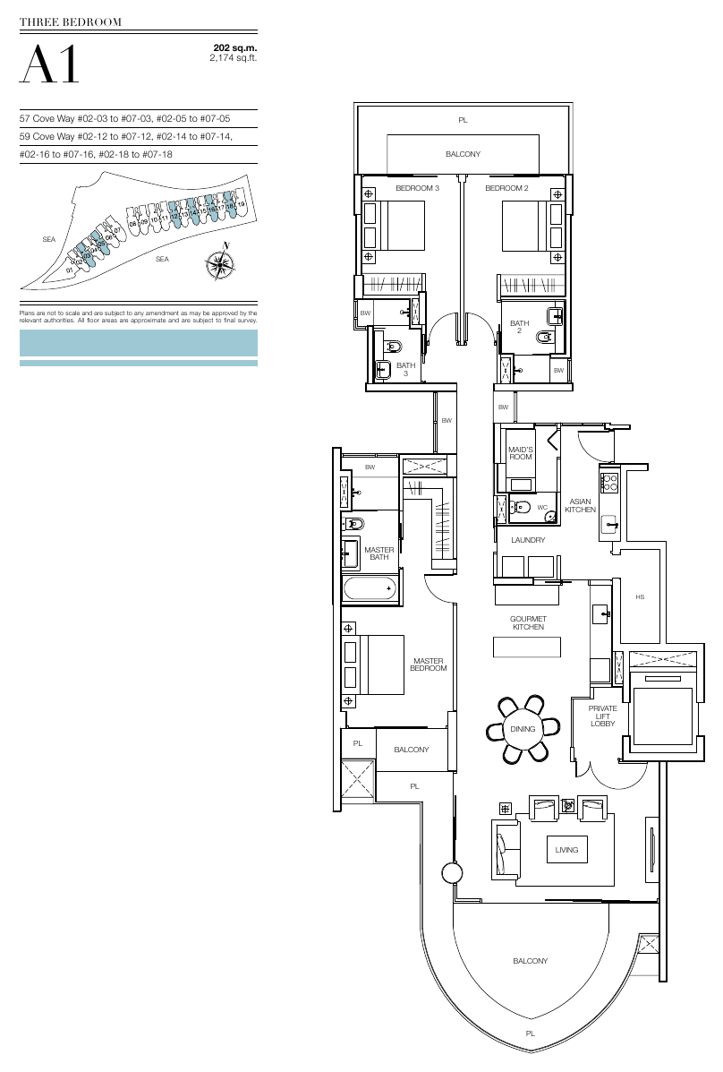 3-Bedroom, Type A1