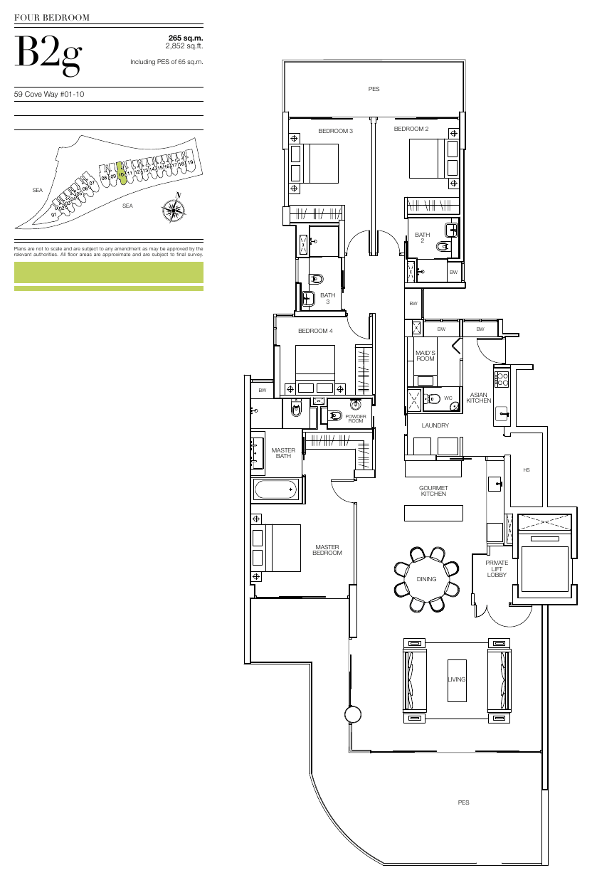 4-Bedroom (ground floor), Type B2g